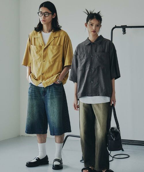 tk.TAKEO KIKUCHI / ティーケー タケオキクチ シャツ・ブラウス | ヴィンテージライククロップドシャツ | 詳細3