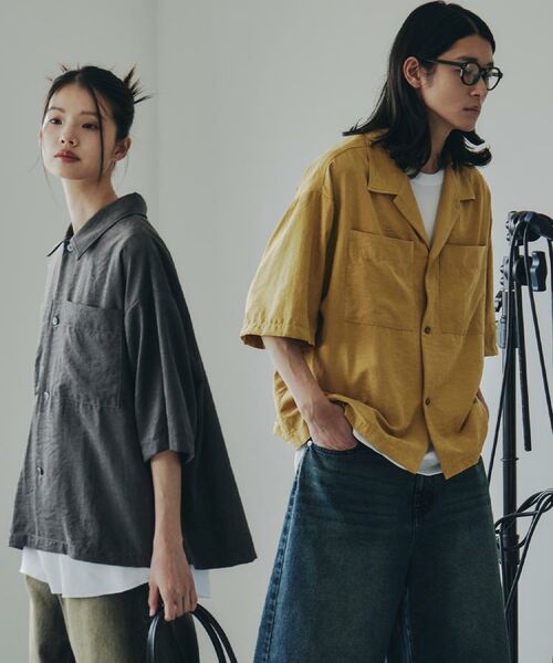 tk.TAKEO KIKUCHI / ティーケー タケオキクチ シャツ・ブラウス | ヴィンテージライククロップドシャツ | 詳細4