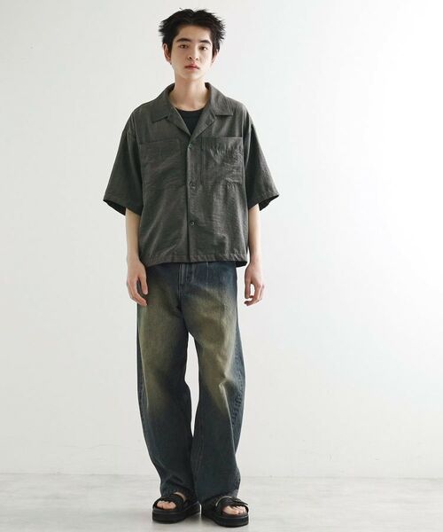 tk.TAKEO KIKUCHI / ティーケー タケオキクチ シャツ・ブラウス | ヴィンテージライククロップドシャツ | 詳細8