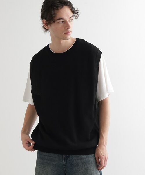 tk.TAKEO KIKUCHI / ティーケー タケオキクチ ニット・セーター | 【セットアイテム】ニットベストアンサンブル | 詳細1