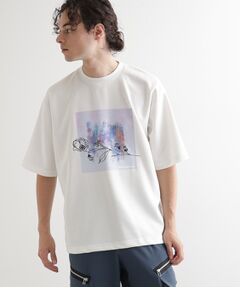 tk.TAKEO KIKUCHI / ティーケー タケオキクチ カットソー | フラワー刺繍アブストカットソー