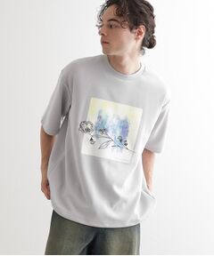 tk.TAKEO KIKUCHI / ティーケー タケオキクチ カットソー | フラワー刺繍アブストカットソー