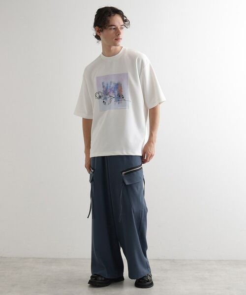 tk.TAKEO KIKUCHI / ティーケー タケオキクチ カットソー | フラワー刺繍アブストカットソー | 詳細2