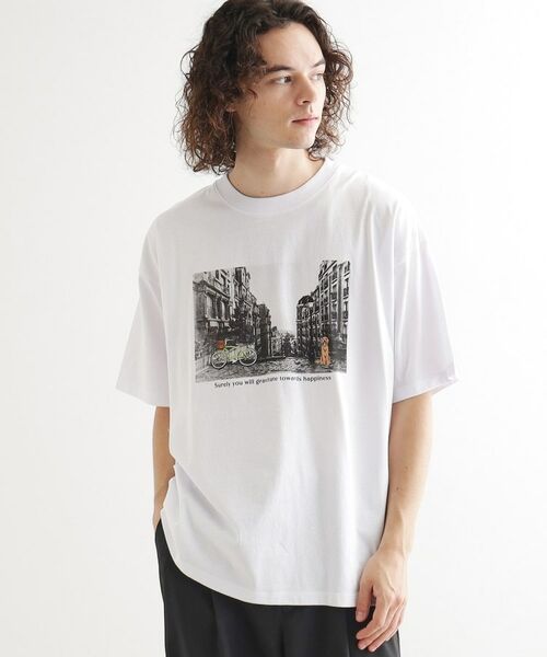 tk.TAKEO KIKUCHI / ティーケー タケオキクチ Tシャツ | フォトプリント刺繍Tシャツ | 詳細1