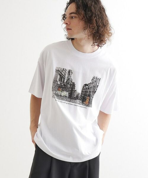 tk. TAKEO KIKUCHI/ティーケー タケオキクチ フォトプリント刺繍Tシャツ ホワイト(001) 04(LL) tk. TAKEO KIKUCHI/ティーケー タケオキクチ フォトプリント刺繍Tシャツ ホワイト(001) 04(LL)