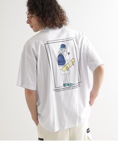 tk.TAKEO KIKUCHI / ティーケー タケオキクチ Tシャツ | バックスケート刺繍T－Shirt