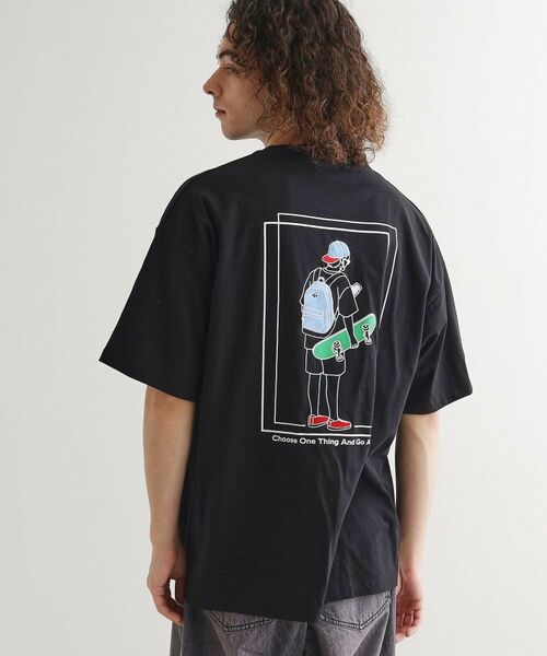 tk. TAKEO KIKUCHI/ティーケー タケオキクチ バックスケート刺繍T-Shirt ブラック(019) 03(L) tk. TAKEO KIKUCHI/ティーケー タケオキクチ バックスケート刺繍T-Shirt ブラック(019) 03(L)