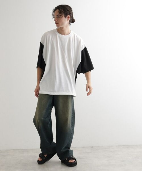 tk.TAKEO KIKUCHI / ティーケー タケオキクチ カットソー | 配色ドルマンカットソー | 詳細11