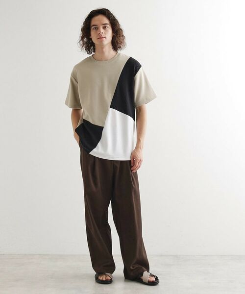 tk.TAKEO KIKUCHI / ティーケー タケオキクチ カットソー | フクレジャカードナナメ切替えカットソー | 詳細10