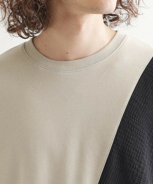 tk.TAKEO KIKUCHI / ティーケー タケオキクチ カットソー | フクレジャカードナナメ切替えカットソー | 詳細16