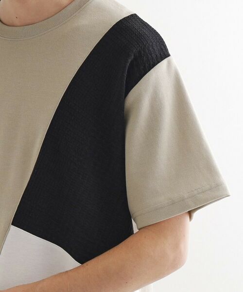 tk.TAKEO KIKUCHI / ティーケー タケオキクチ カットソー | フクレジャカードナナメ切替えカットソー | 詳細17