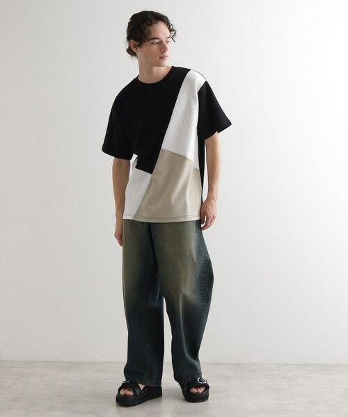 tk.TAKEO KIKUCHI / ティーケー タケオキクチ カットソー | フクレジャカードナナメ切替えカットソー | 詳細6