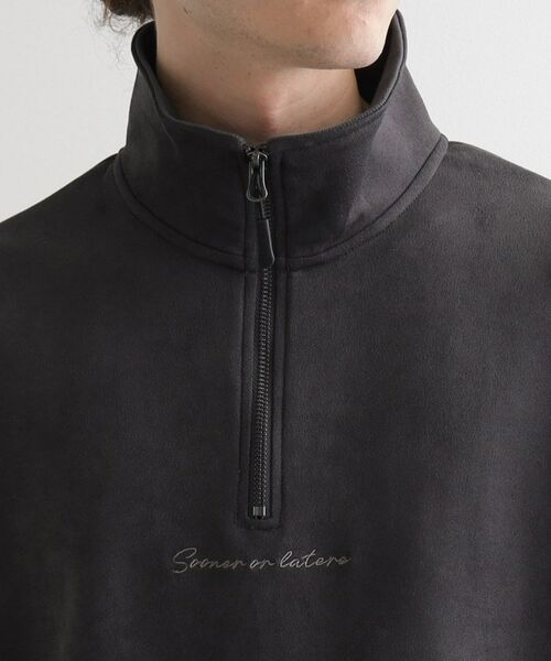 tk.TAKEO KIKUCHI / ティーケー タケオキクチ カットソー | ポンチスエードハーフジップカットソー | 詳細16