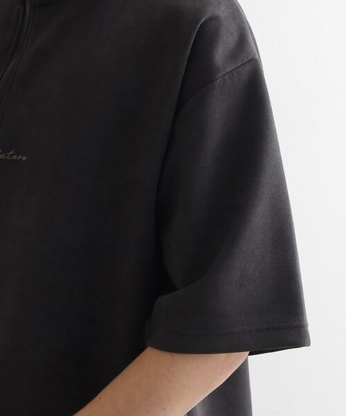 tk.TAKEO KIKUCHI / ティーケー タケオキクチ カットソー | ポンチスエードハーフジップカットソー | 詳細18