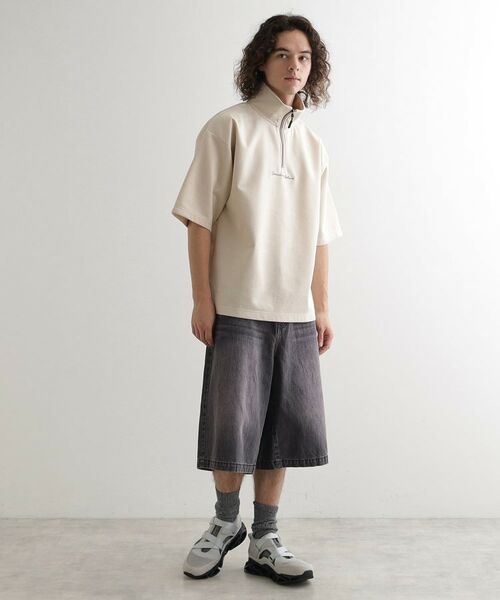 tk.TAKEO KIKUCHI / ティーケー タケオキクチ カットソー | ポンチスエードハーフジップカットソー | 詳細2