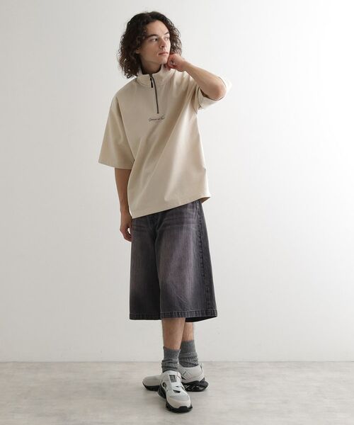 tk.TAKEO KIKUCHI / ティーケー タケオキクチ カットソー | ポンチスエードハーフジップカットソー | 詳細3