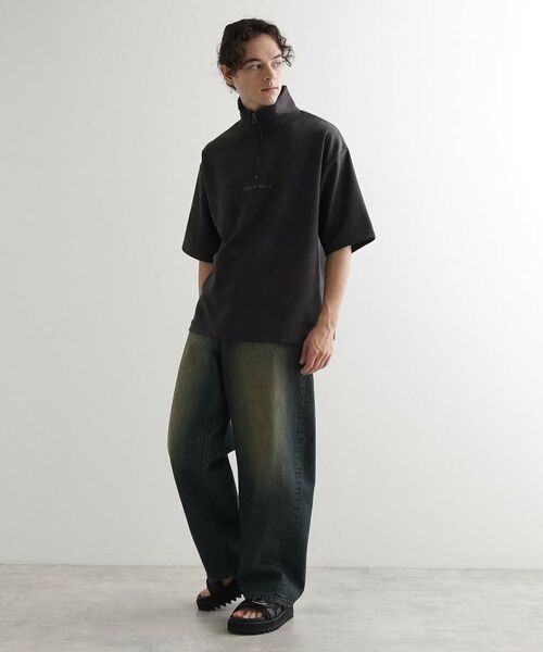 tk.TAKEO KIKUCHI / ティーケー タケオキクチ カットソー | ポンチスエードハーフジップカットソー | 詳細7