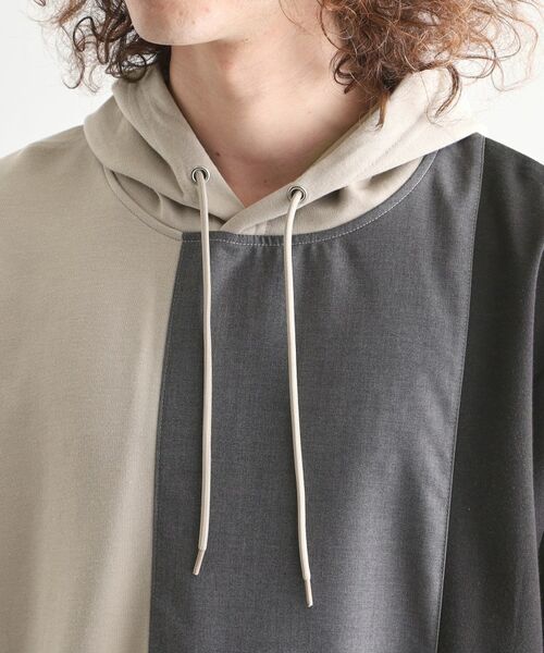 tk.TAKEO KIKUCHI / ティーケー タケオキクチ パーカー | 5分袖キリカエポンチフーディ | 詳細16