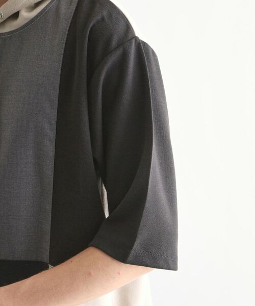 tk.TAKEO KIKUCHI / ティーケー タケオキクチ パーカー | 5分袖キリカエポンチフーディ | 詳細18