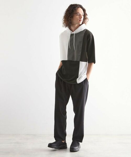 tk.TAKEO KIKUCHI / ティーケー タケオキクチ パーカー | 5分袖キリカエポンチフーディ | 詳細3