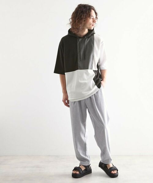 tk.TAKEO KIKUCHI / ティーケー タケオキクチ パーカー | 5分袖キリカエポンチフーディ | 詳細6
