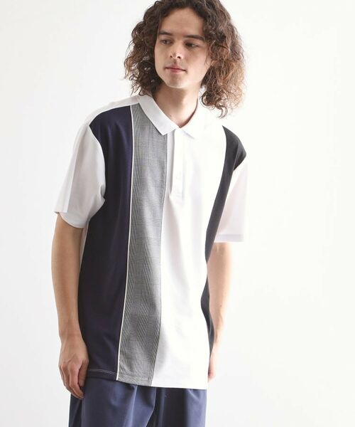 tk.TAKEO KIKUCHI / ティーケー タケオキクチ ポロシャツ | 鹿の子切替ポロシャツ | 詳細1