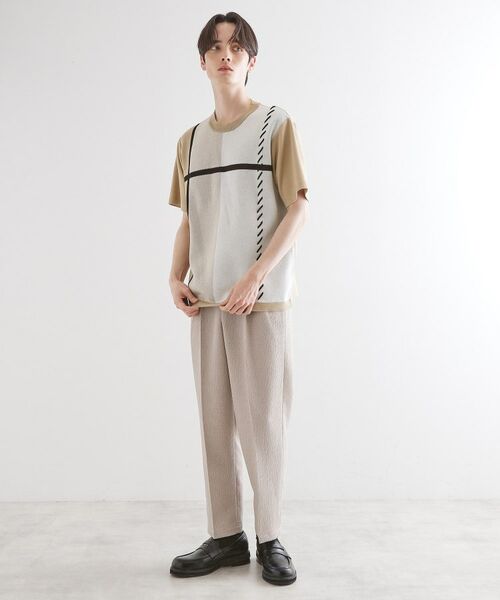 tk.TAKEO KIKUCHI / ティーケー タケオキクチ カットソー | ニットドッキングクロスオーバー | 詳細11