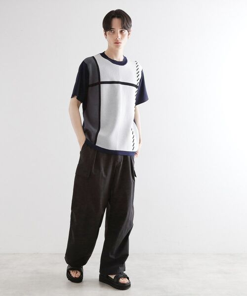 tk.TAKEO KIKUCHI / ティーケー タケオキクチ カットソー | ニットドッキングクロスオーバー | 詳細14