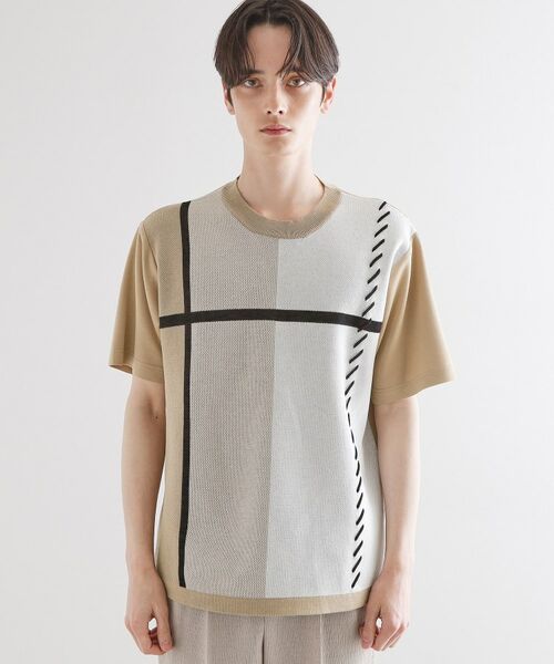 tk.TAKEO KIKUCHI / ティーケー タケオキクチ カットソー | ニットドッキングクロスオーバー | 詳細17