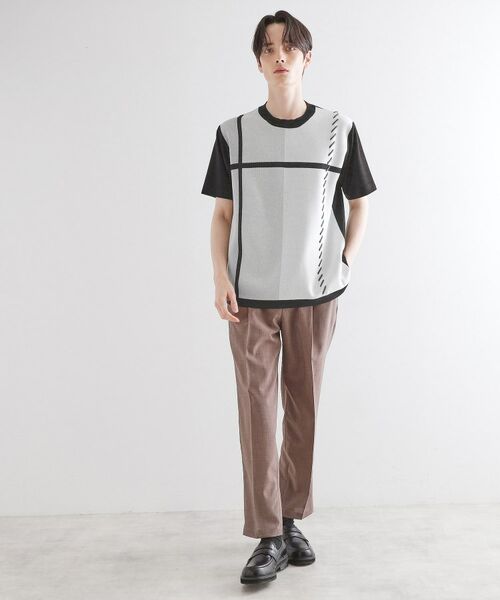 tk.TAKEO KIKUCHI / ティーケー タケオキクチ カットソー | ニットドッキングクロスオーバー | 詳細6