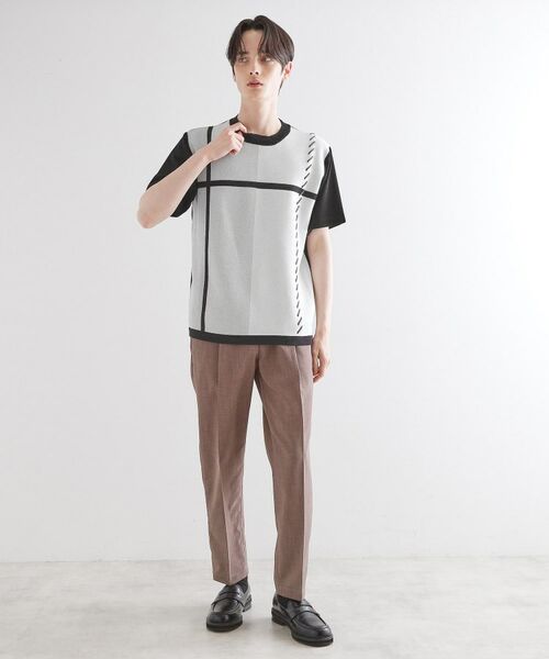 tk.TAKEO KIKUCHI / ティーケー タケオキクチ カットソー | ニットドッキングクロスオーバー | 詳細7