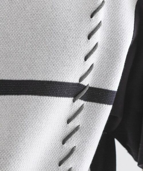 tk.TAKEO KIKUCHI / ティーケー タケオキクチ カットソー | ニットドッキングクロスオーバー | 詳細8