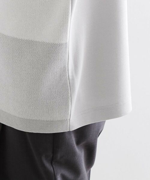 tk.TAKEO KIKUCHI / ティーケー タケオキクチ カットソー | ニットドッキングブロックチェック | 詳細18