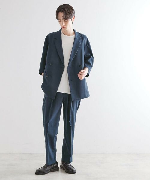 tk.TAKEO KIKUCHI / ティーケー タケオキクチ テーラードジャケット | 【セットアップ 2点セット】ダブルテーラード半袖ジャケット＋スラックス | 詳細19