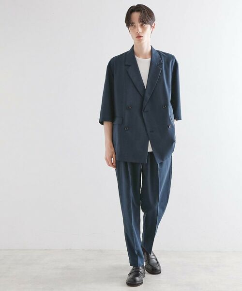 tk.TAKEO KIKUCHI / ティーケー タケオキクチ テーラードジャケット | 【セットアップ 2点セット】ダブルテーラード半袖ジャケット＋スラックス | 詳細20