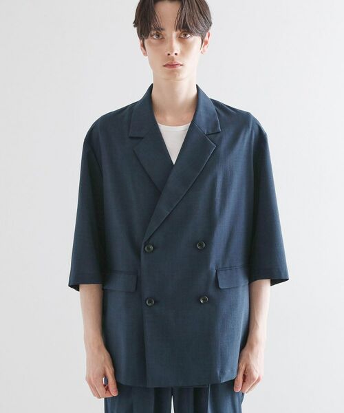 tk.TAKEO KIKUCHI / ティーケー タケオキクチ テーラードジャケット | 【セットアップ 2点セット】ダブルテーラード半袖ジャケット＋スラックス | 詳細23