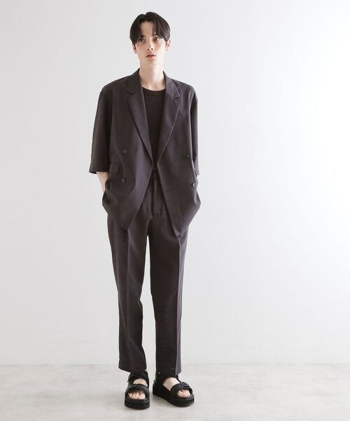 tk.TAKEO KIKUCHI / ティーケー タケオキクチ テーラードジャケット | 【セットアップ 2点セット】ダブルテーラード半袖ジャケット＋スラックス | 詳細8
