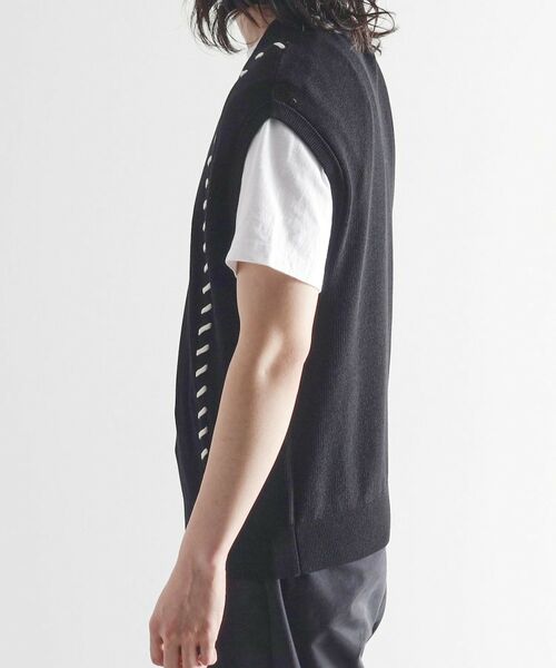 tk.TAKEO KIKUCHI / ティーケー タケオキクチ ベスト | クロップドVネックニットベスト | 詳細11