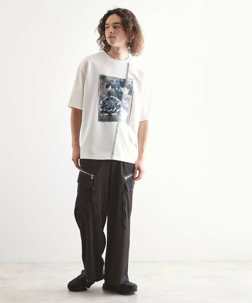 tk.TAKEO KIKUCHI / ティーケー タケオキクチ カットソー | インバージョンフラワーカットソー | 詳細4