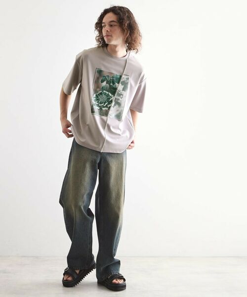 tk.TAKEO KIKUCHI / ティーケー タケオキクチ カットソー | インバージョンフラワーカットソー | 詳細7