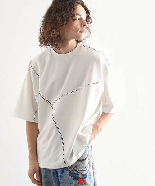 tk.TAKEO KIKUCHI / ティーケー タケオキクチ カットソー | ハンドステッチスイッチカットソー | 詳細2
