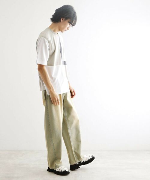 tk.TAKEO KIKUCHI / ティーケー タケオキクチ カットソー | L字切替カットソー | 詳細7
