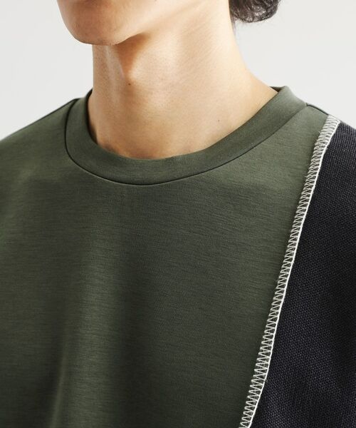 tk.TAKEO KIKUCHI / ティーケー タケオキクチ カットソー | ニットドッキングカーブスイッチカットソー | 詳細17