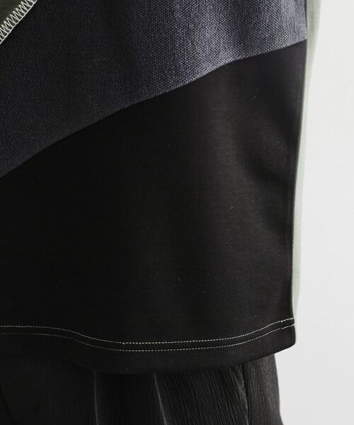 tk.TAKEO KIKUCHI / ティーケー タケオキクチ カットソー | ニットドッキングカーブスイッチカットソー | 詳細19