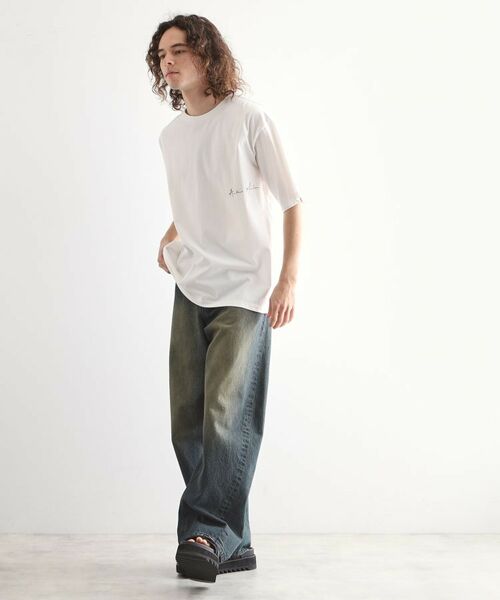 tk.TAKEO KIKUCHI / ティーケー タケオキクチ Tシャツ | アンドリューマクリア バックプリントフォトTシャツ | 詳細3