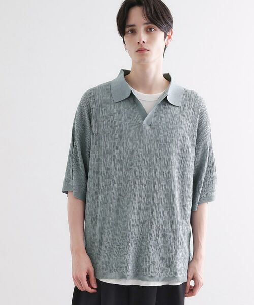 tk.TAKEO KIKUCHI / ティーケー タケオキクチ ポロシャツ | スキッパーニットポロシャツ | 詳細14