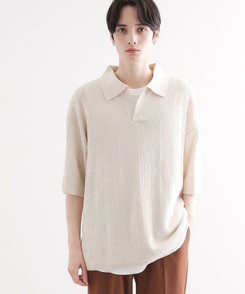 tk.TAKEO KIKUCHI / ティーケー タケオキクチ ポロシャツ | スキッパーニットポロシャツ | 詳細2