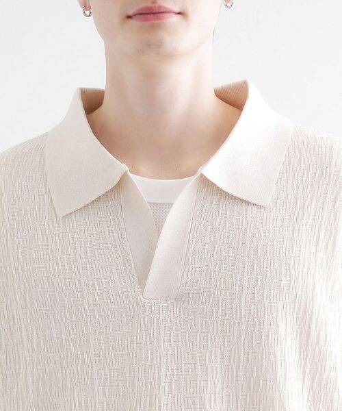 tk.TAKEO KIKUCHI / ティーケー タケオキクチ ポロシャツ | スキッパーニットポロシャツ | 詳細21