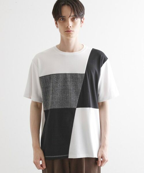 tk.TAKEO KIKUCHI / ティーケー タケオキクチ Tシャツ | ブロック切替半袖Tシャツ | 詳細13