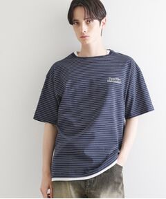 tk.TAKEO KIKUCHI / ティーケー タケオキクチ Tシャツ | マイクロボーダーフェイクTシャツ